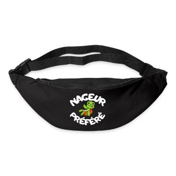 nageur préféré humour - Sac banane - noir - Devant