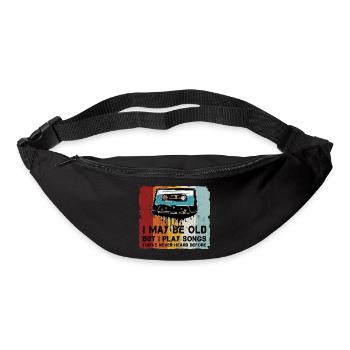 Retro Kassette Cooler Spruch - Gürteltasche - Schwarz - Vorne