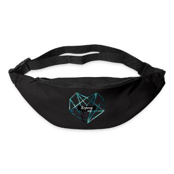 Diamant vert bleu - Sac banane - noir - Devant