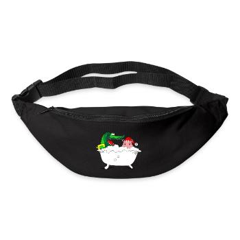 crocodile hippo bathtub christmas christmas - Bum bag - black - Front