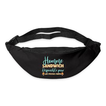 Homme sandwich disponible pour les petites faims - Sac banane - noir - Devant