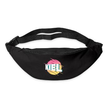 Kiel Allemagne City Font Vintage Rétro - Sac banane - noir - Devant