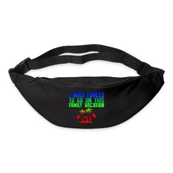 J’ai été obligé de partir en vacances en famille 3 - Sac banane - noir - Devant