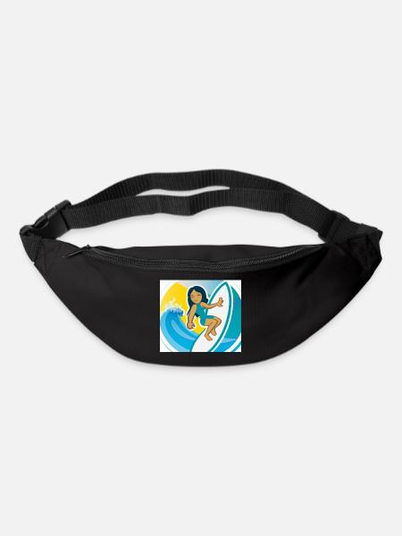 Sticker surf fun - Sac banane - noir