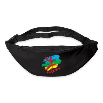 Drapeau Amazigh (Amazigh inside) - Sac banane - noir - Devant