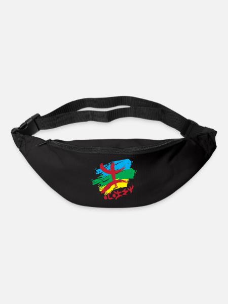 Drapeau Amazigh (Amazigh inside) - Sac banane - noir