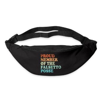 Proud Member of the Falsetto Posse - retro bright - Bum bag - black - Front