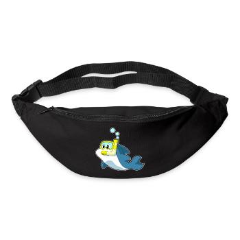 Plongée en apnée avec plongeur de dauphins - Sac banane - noir - Devant