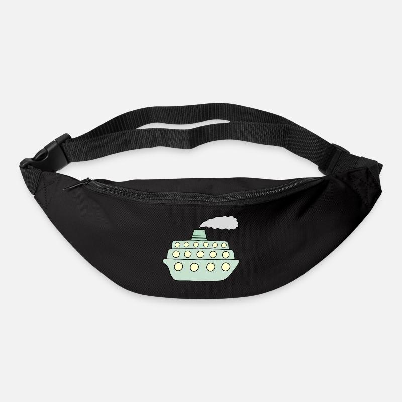 Grünes Schiff - Gürteltasche - Schwarz