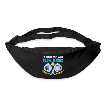 Padel Ich spiele lieber Padel-Tennis - Gürteltasche - Schwarz - Vorne