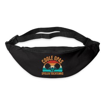 Coole Opas spielen Tischtennis - Gürteltasche - Schwarz - Vorne