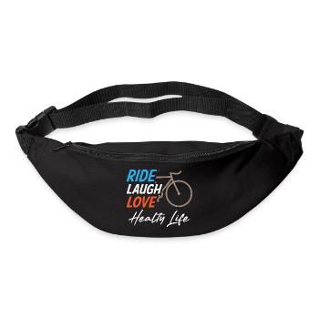 Ride Laugh Love Healty Life - Gürteltasche - Schwarz - Vorne