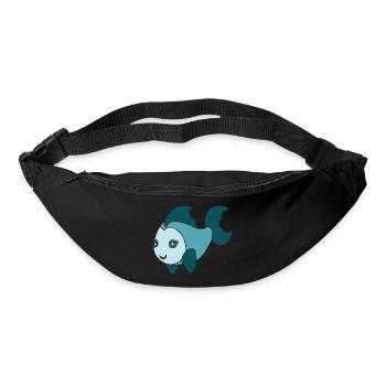 Kleiner süßer Fisch - Gürteltasche - Schwarz - Vorne