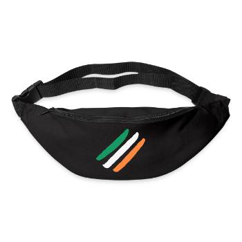 Irland / Irlandflagge - Diagonal - Stylish - Gürteltasche - Schwarz - Vorne