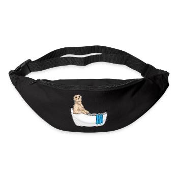 Erdmännchen Baden Badewanne - Gürteltasche - Schwarz - Vorne