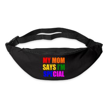 my mom says i'm special - Gürteltasche - Schwarz - Vorne