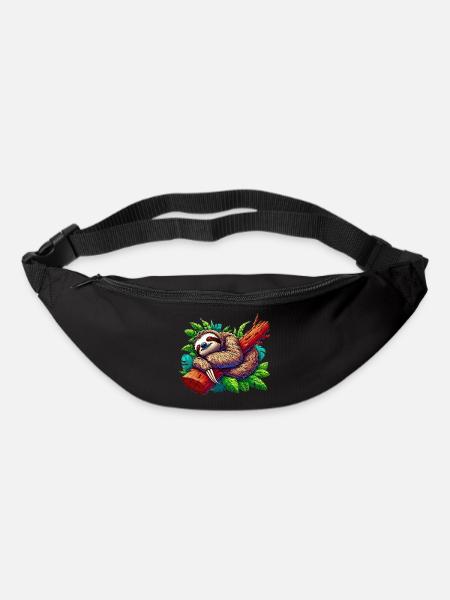 Faultier - Gürteltasche - Schwarz