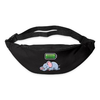 Elefant Sleeping Recharging Night Bedtime - Gürteltasche - Schwarz - Vorne