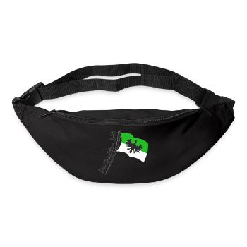 Schützenfest Fahne - Die Tradition lebt - Gürteltasche - Schwarz - Vorne