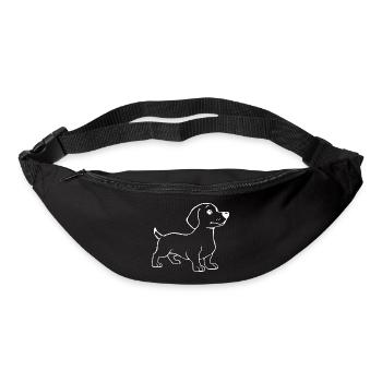 Hund weiß weißer Hunde T-shirt Geschenk  - Gürteltasche - Schwarz - Vorne