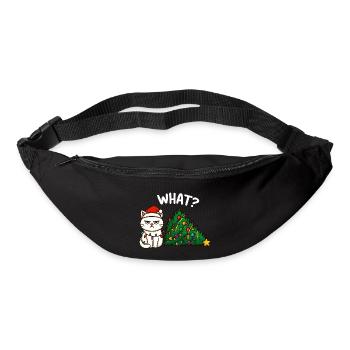 Annyoed Cat Christmas Lights - Bum bag - black - Front