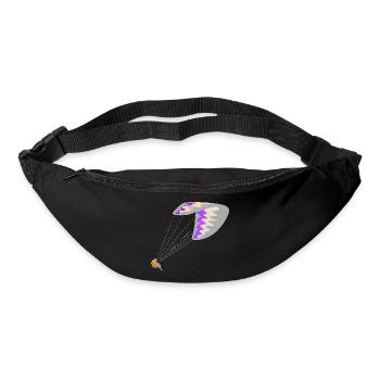 Gleitschirm - Gürteltasche - Schwarz - Vorne