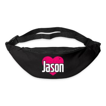 I Love Jason Pink Heart I Love Jason - Bum bag - black - Front