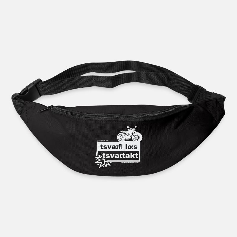 Undoubtedly two-stroke - phonetic art - Bum bag - black