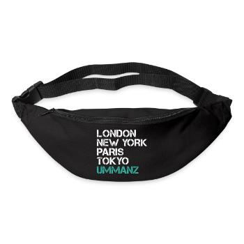 Vacances en mer Baltique LONDRES NEW YORK PARIS TOKYO Drôle - Sac banane - noir - Devant