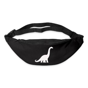 Long neck dino silhouette - Bum bag - black - Front