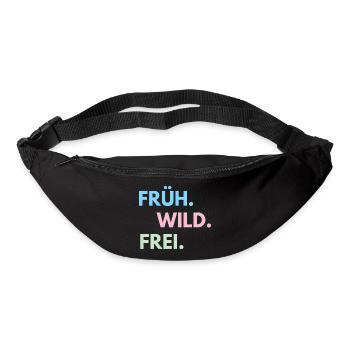Früh Wild Frei – Frühlingsfest Festival Outfit - Gürteltasche - Schwarz - Vorne