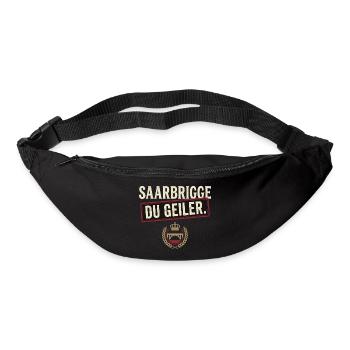 Saarbrigge Du Geiler Stadt Spruch Saarländer - Gürteltasche - Schwarz - Vorne
