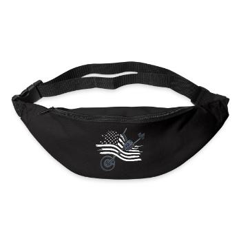 Le drapeau américain du détecteur de métaux sonde l’Amérique - Sac banane - noir - Devant
