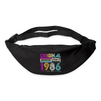 Jahrgang 1986 Vintage Retro Geburtstag Geschenk - Gürteltasche - Schwarz - Vorne