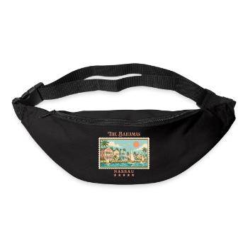 Marque de voyage vintage Bahamas Nassau - Sac banane - noir - Devant