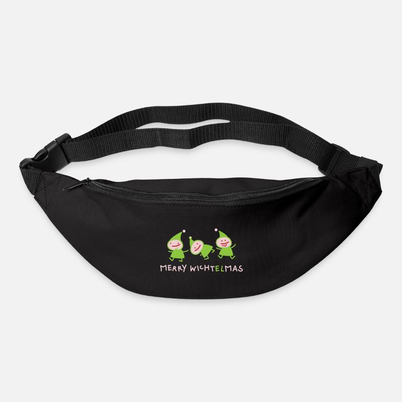 Wichtel Weihnachten (b) - Gürteltasche - Schwarz