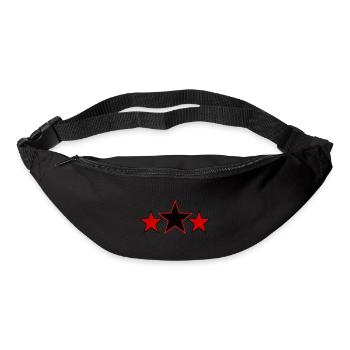 Stars black red - Bum bag - black - Front