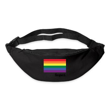 LGBT schwuler lesbischer Respekt - Gürteltasche - Schwarz - Vorne