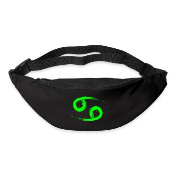 Krebs Cancer Sternzeichen Design Symbol Grün - Gürteltasche - Schwarz - Vorne