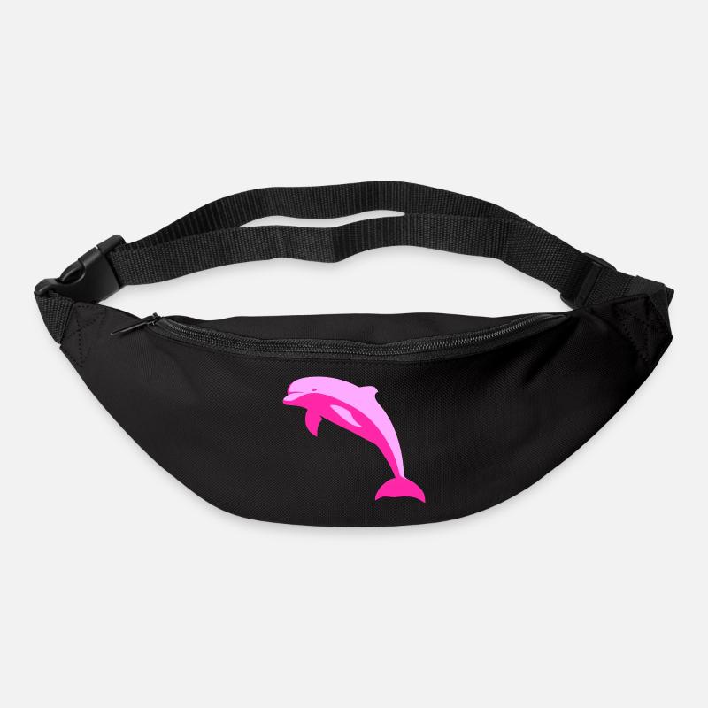 Pink dolphin - Gürteltasche - Schwarz