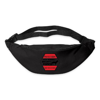 Dog / Jack Russell: Protected by Jack Russell - Bum bag - black - Front