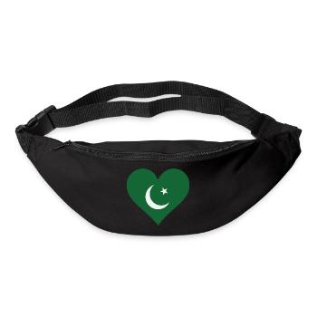 Un coeur pour le Pakistan - Sac banane - noir - Devant
