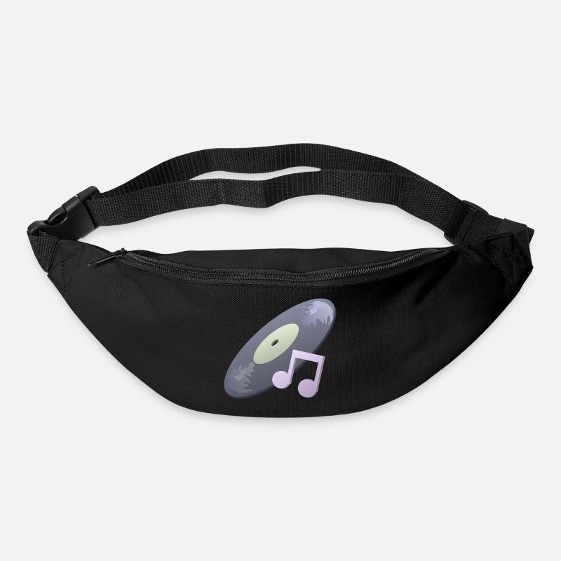 Schallplatte - Gürteltasche - Schwarz