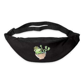 Frog Frog King Crown Animal Cup Green - Bum bag - black - Front
