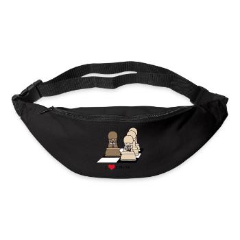 Schach, Bauer, Chess - Gürteltasche - Schwarz - Vorne