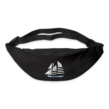 voilier breton - Sac banane - noir - Devant