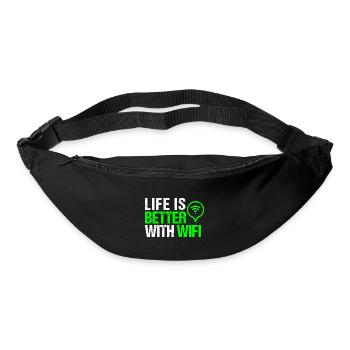Wifi Wifi Informaticien Programmeur Geek Cadeau - Sac banane - noir - Devant