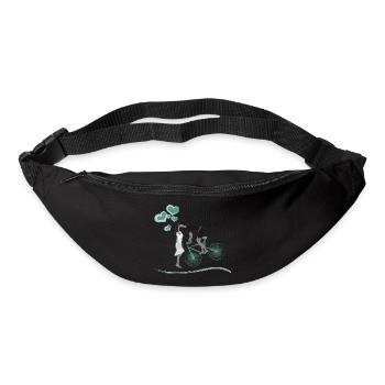 Bicycle Couple Heart Balloons Love knows no bounds - Bum bag - black - Front