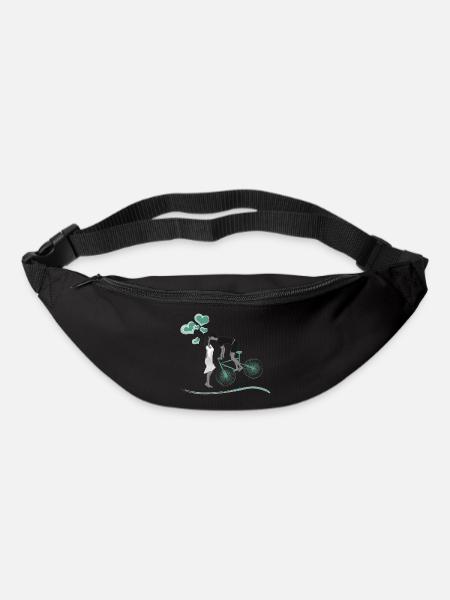 Bicycle Couple Heart Balloons Love knows no bounds - Bum bag - black