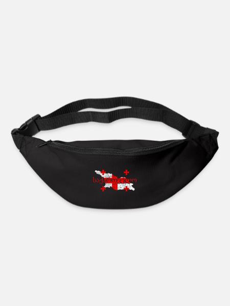 Georgia Karte Form und Flagge - Gürteltasche - Schwarz